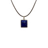 Pendentif Lapis-Lazuli Rectangulaire Argent 925 sur Cordon Réglable