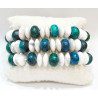 Bracelet Chrysocolle Howlite Pierres Ovales "Soutien Régime"