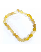 Bracelet Opale Jaune Baroque Pierres Roulées