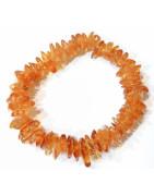 Bracelet Ambre Baltique Light Cognac Baroque