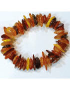 Bracelet Ambre Baltique Multicolore Gros Morceaux Baroque