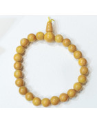 Bracelet Jaspe Jaune Mala Pierres Rondes 8mm