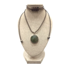 Pendentif Labradorite Rond 2cm de Diamètre Argent 925 sur Cordon Réglable