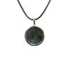 Pendentif Labradorite Rond 2cm de Diamètre Argent 925 sur Cordon Réglable