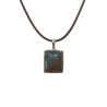 Pendentif Labradorite Rectangulaire Argent 925 sur Cordon Réglable