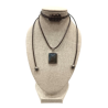 Pendentif Labradorite Rectangulaire Argent 925 sur Cordon Réglable