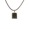 Pendentif Labradorite Rectangulaire Argent 925 sur Cordon Réglable