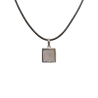 Pendentif Quartz Rose Carré Facetté Argent 925 sur Cordon Réglable