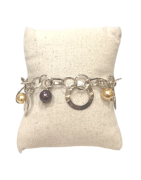 Bracelet Perles Breloques Argent 925