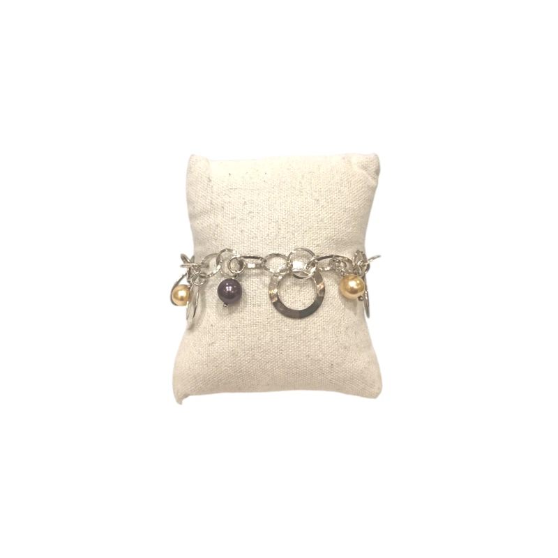 Bracelet Perles Breloques Argent 925