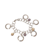 Bracelet Perles Breloques Argent 925