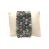 Bracelet Agate mousse Pierres Rondes Facettées 8mm