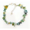 Bracelet Agate Mousse Baroque avec Fermoir 17 + 6 cm
