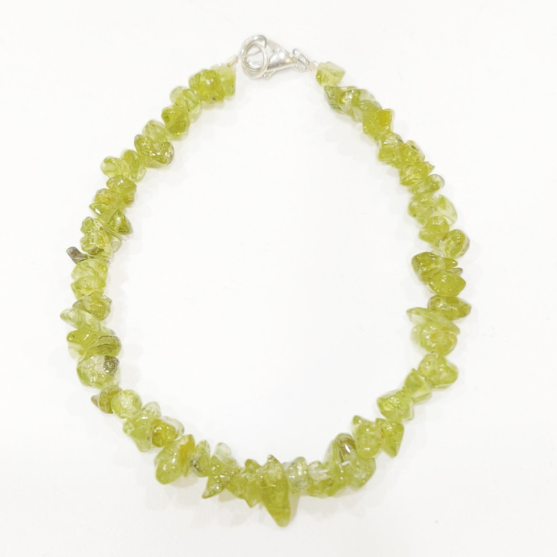 Bracelet Péridot Baroque avec Fermoir