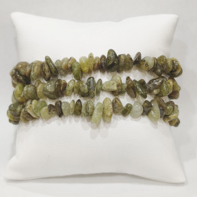Bracelet Grenat vert  Baroque 19cm