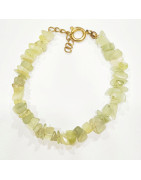 Bracelet Jade Baroque avec Fermoir Doré