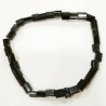 Bracelet Tourmaline Noire Cylindres Striés