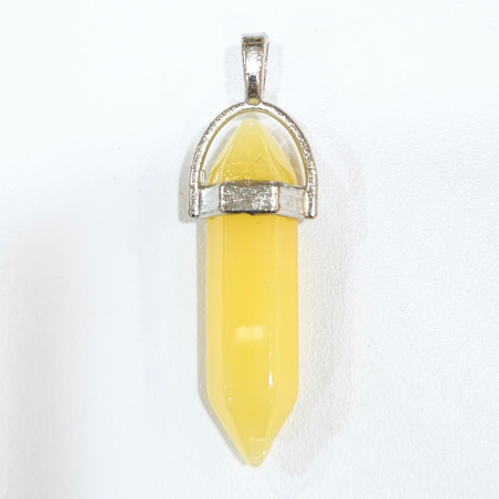 Pendentif Verre de Murano Pointe Jaune