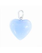 Pendentif Verre de Murano Cœur Lavande
