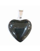 Pendentif Verre de Murano Cœur Noir