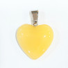 Pendentif Verre de Murano Cœur Jaune
