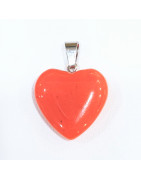 Pendentif Verre de Murano Cœur Orange