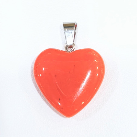Pendentif Verre de Murano Cœur Orange