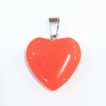 Pendentif Verre de Murano Cœur Orange
