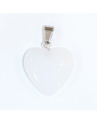 Pendentif Verre de Murano Cœur Blanc