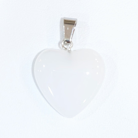 Pendentif Verre de Murano Cœur Blanc