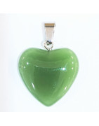 Pendentif Verre de Murano Cœur Vert Foncé