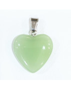 Pendentif Verre de Murano Cœur Vert Clair
