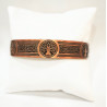 Bracelet Cuivre 6 aimants Arbre de Vie Triskèles Ouverture 7 cm Largeur 1.5 cm