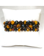 Bracelet 3 yeux Pierre Rondes Facettées