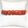 Bracelet Jaspe Rouge Plaques 14x10 mm