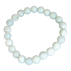 Bracelet Amazonite Pierre Rondes Facettées 8mm