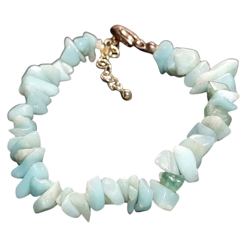 Bracelet Amazonite Baroque avec fermoir