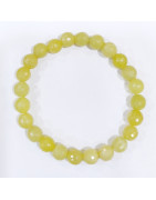 Bracelet Jade Coréen Pierres Rondes 8mm Facettées