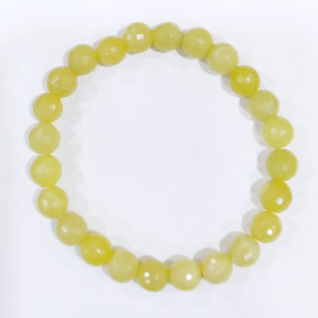 Bracelet Jade Coréen Pierres Rondes 8mm Facettées