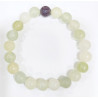 Bracelet Jade de Chine et Lépidolite Pierres Rondes 10mm