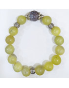 Bracelet Jade et Tiffany Stone Pierres Rondes 10mm