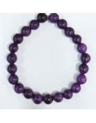 Bracelet Lépidolite Pierres Rondes 8mm