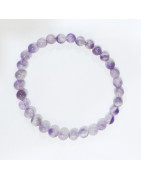 Bracelet Améthyste Lavande Pierres Rondes 6mm