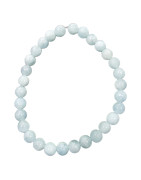 Bracelet Aigue Marine Pierres Rondes 8mm