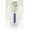 Pendentif Lapis-Lazuli 5 cm sur Chaîne Acier Inox 42 + 5 cm Modèle 2