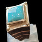 Bague Turquoise argent 925 Taille 63