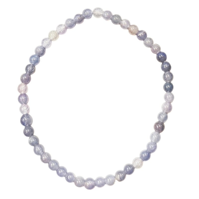 Bracelet Tanzanite A+ Pierres Rondes 4mm