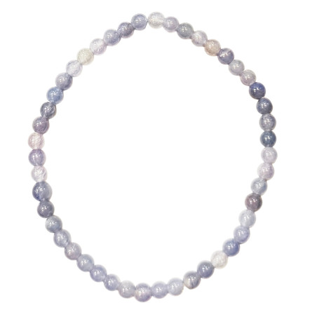 Bracelet Tanzanite A+ Pierres Rondes 4mm