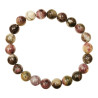 Bracelet Tourmaline Multicolore (Melon d'eau) A+ Pierres rondes 8mm