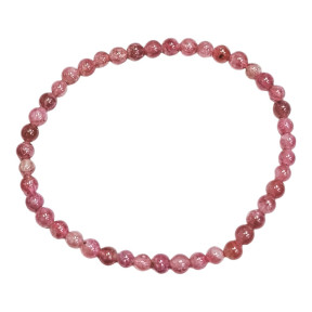 Bracelet Rubis Etoilé Pierres Rondes 4mm